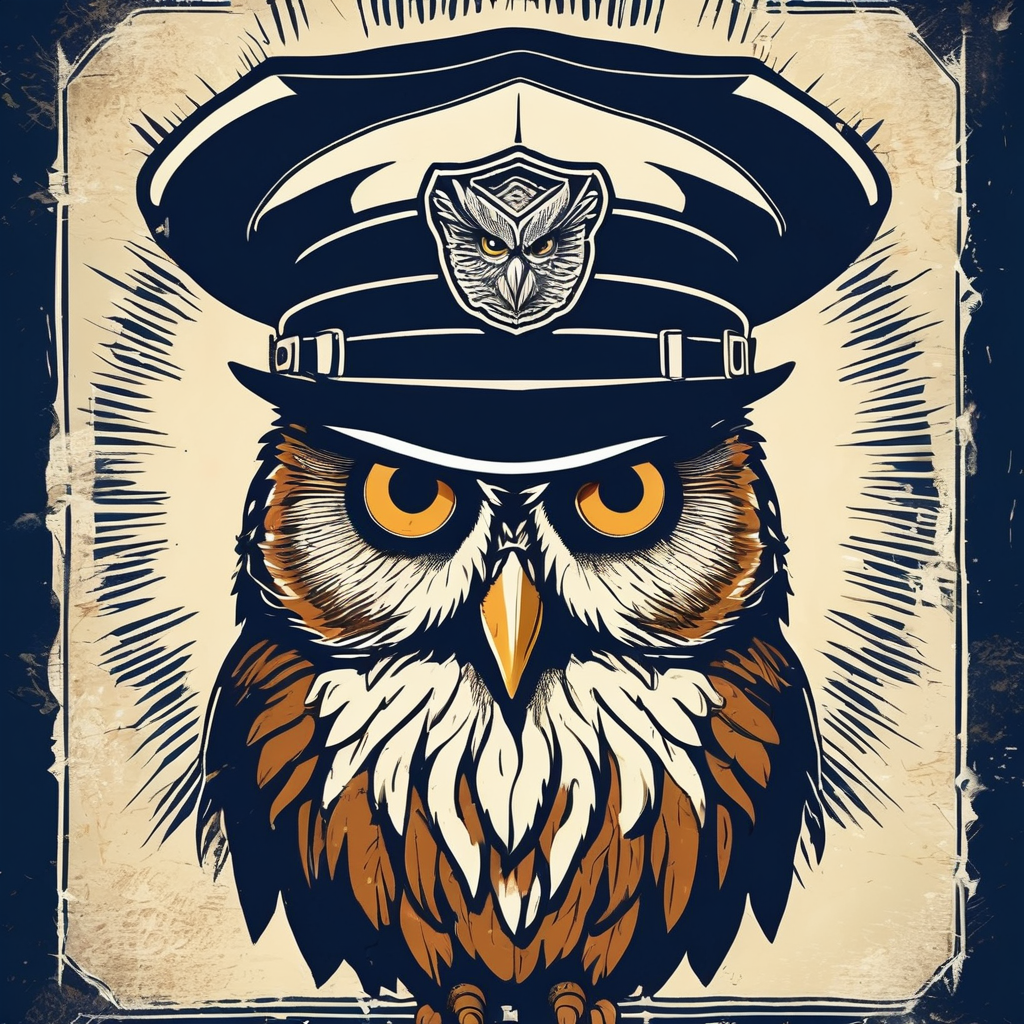 Vintage Owl - Retro Metal Wall Art