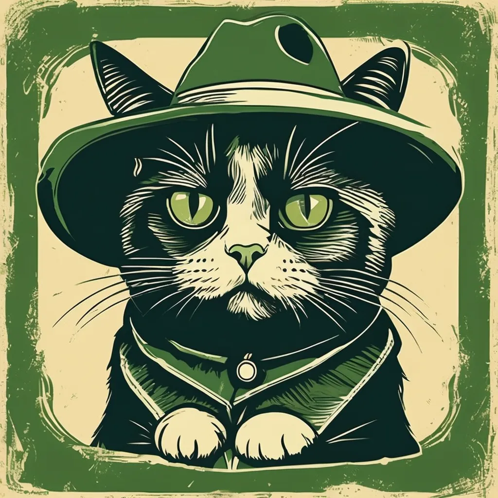 Vintage Cat - Retro Metal Wall Art