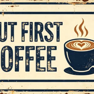 But First Coffee - Morning Coffee Sign