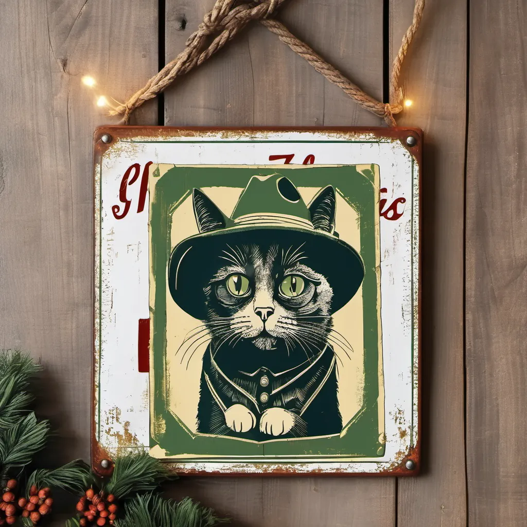 Vintage Cat - Retro Metal Wall Art - Image 3