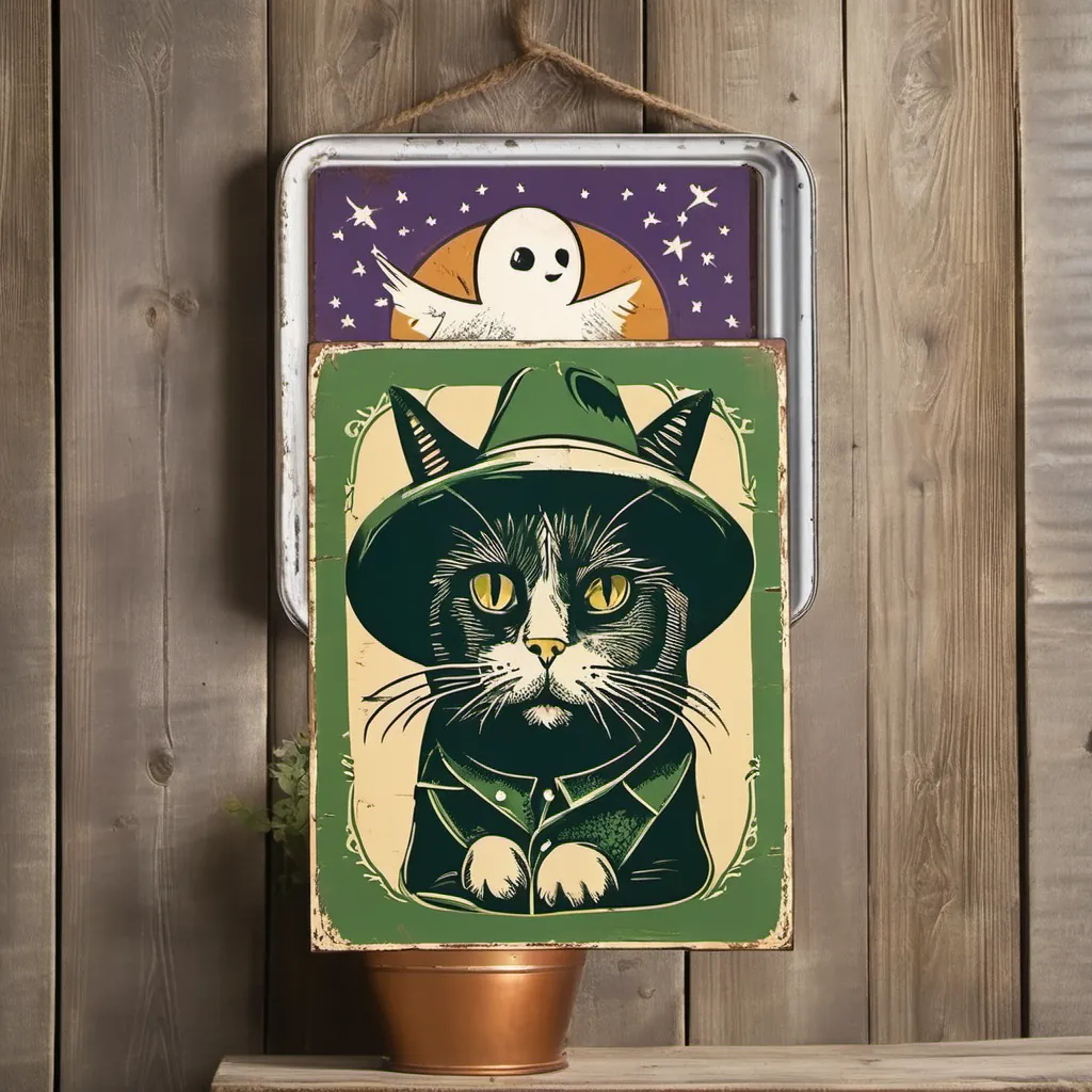 Vintage Cat - Retro Metal Wall Art - Image 2