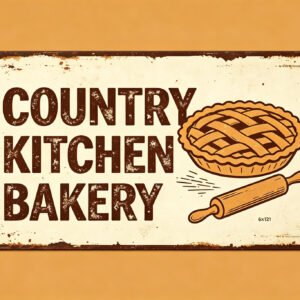 Country Kitchen Bakery - Pie Rolling Pin Sign
