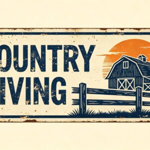 Country Living - Rustic Barn Sunset Sign