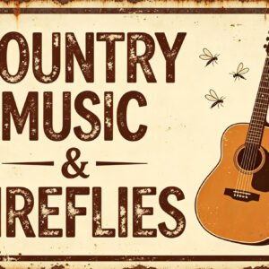 Country Music & Fireflies - Guitar Sign