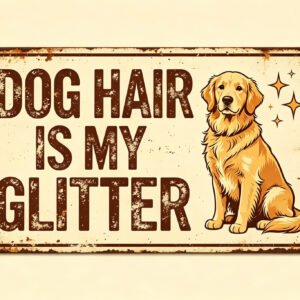 Dog Hair Is My Glitter - Golden Retriever Sign