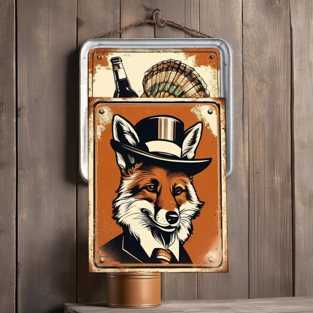 Vintage Fox - Retro Metal Wall Art - Image 3