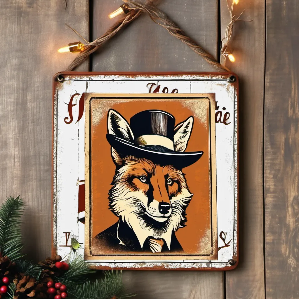 Vintage Fox - Retro Metal Wall Art - Image 2