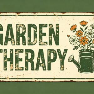 Garden Therapy - Watering Can Flowers Sign