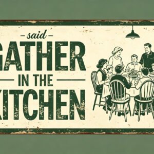 Gather In The Kitchen - Family Table Sign