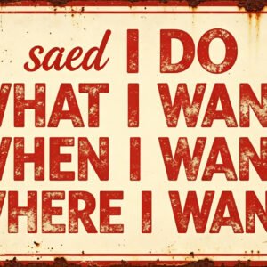 I Do What I Want When I Want - Rebellious Sign