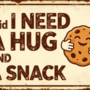 I Need A Hug And A Snack - Cookie Sign
