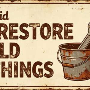 I Restore Old Things - Wrench Bucket Sign