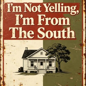 I'm Not Yelling, I'm From The South Vintage Tin Sign