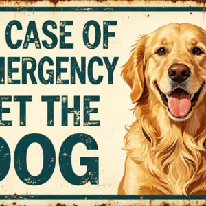 In Case Of Emergency Pet The Dog - Funny Sign