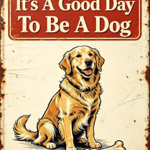 It's A Good Day To Be A Dog Vintage Tin Sign