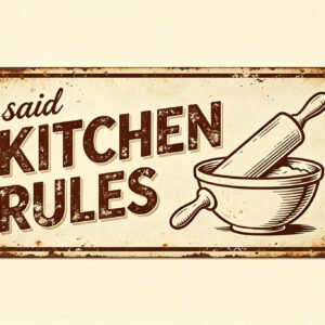 Kitchen Rules - Rolling Pin Bowl Sign