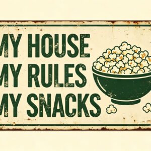 My House My Rules My Snacks - Funny Home Sign