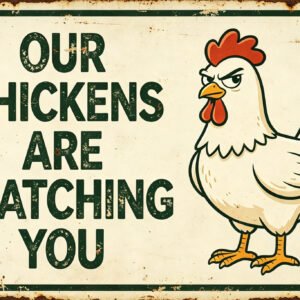 Our Chickens Are Watching You - Funny Coop Sign