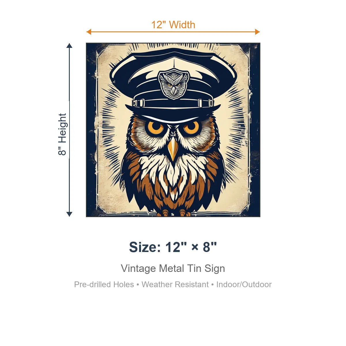 Vintage Owl - Retro Metal Wall Art - Image 4