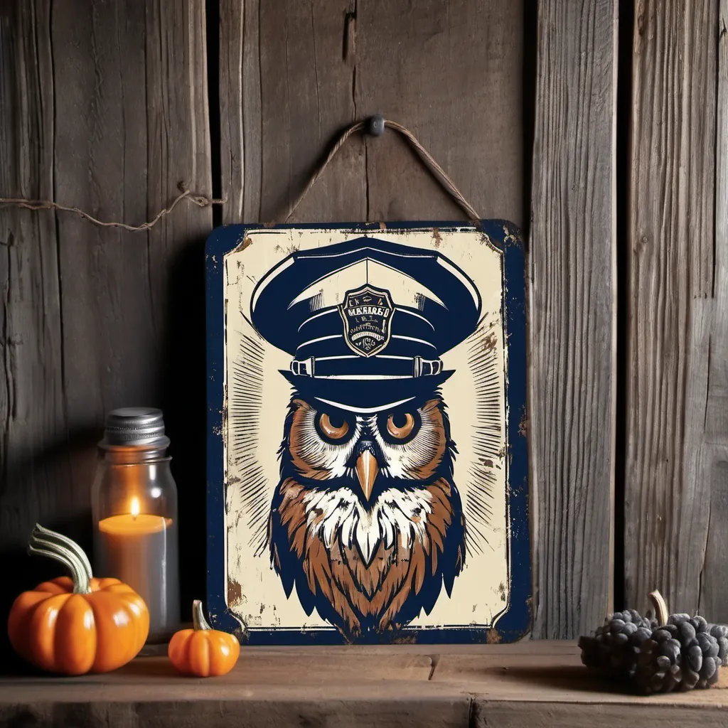Vintage Owl - Retro Metal Wall Art - Image 2