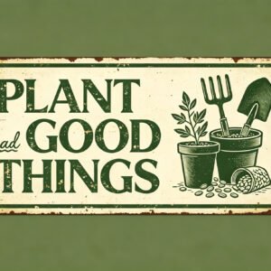 Plant Good Things - Garden Tools Sign