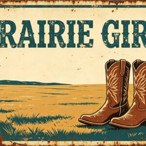 Prairie Girl - Cowboy Boots Sign