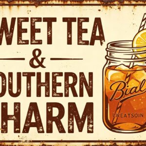 Sweet Tea & Southern Charm - Mason Jar Sign