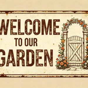 Welcome To Our Garden - Garden Gate Sign